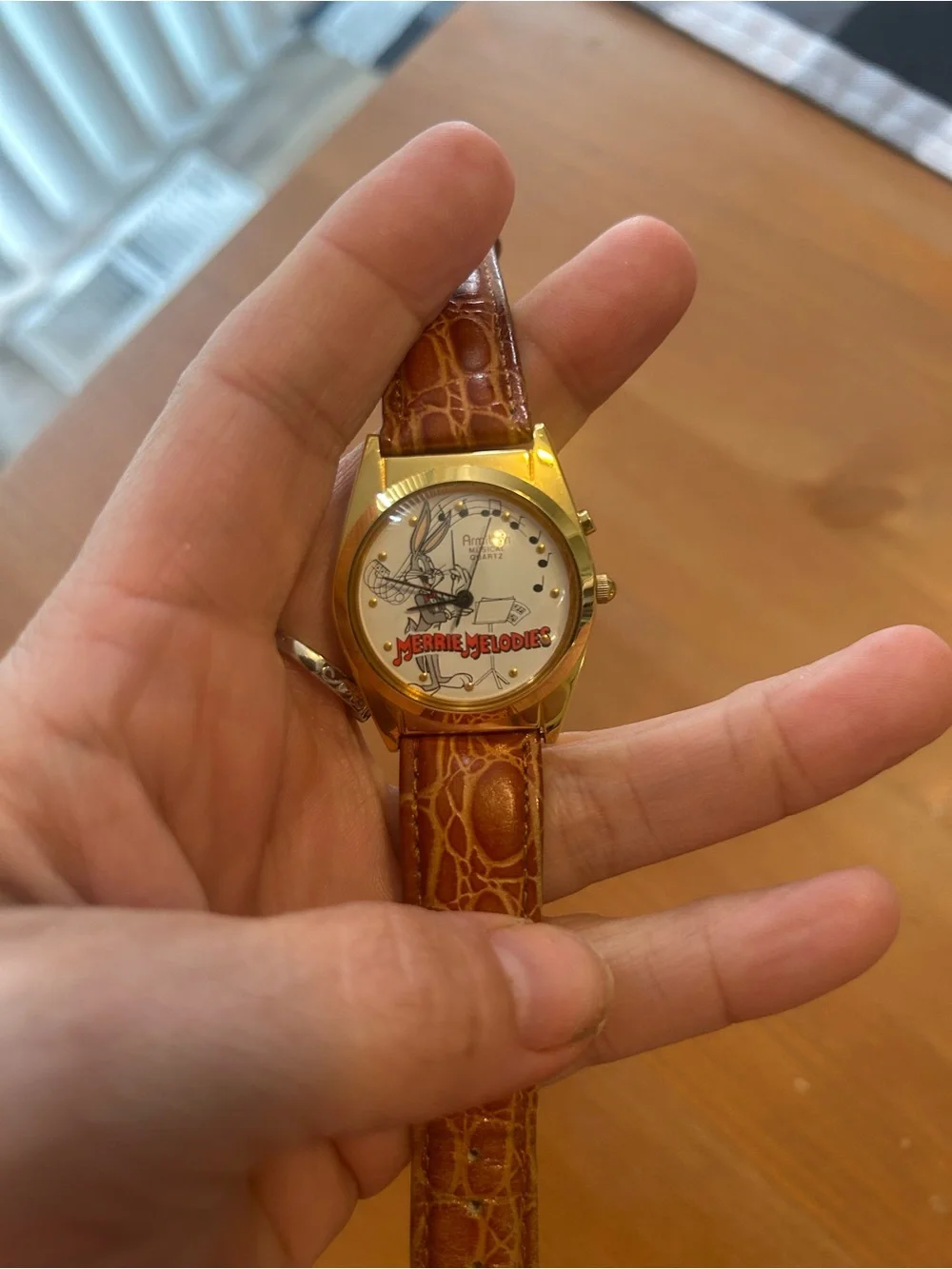 Vintage 90's Merrie Melodies Bugs Bunny Looney Tunes Leather Strap